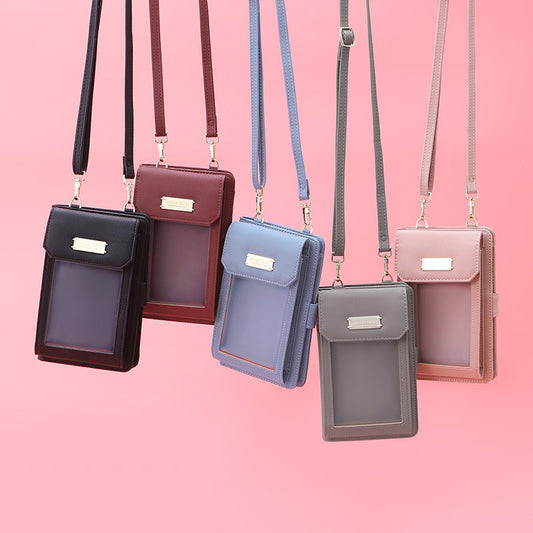 lady's neck mobile phone bag wallet