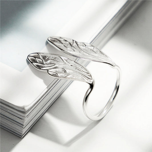 Dragonfly Wings Ring 100 Sterling 925 Silver Jewelry Vintage Adjustable Rings For Women Gift