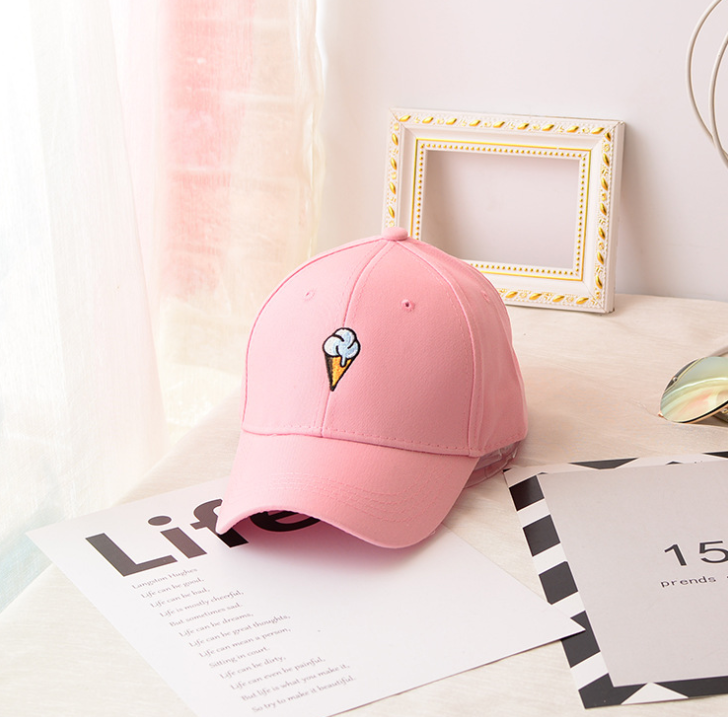 Hat Korean Version Of The Soft Sister Children's Ice Cream Bend Along The Baseball Tide Casual Men's Spring And Summer Caps Sun Hat