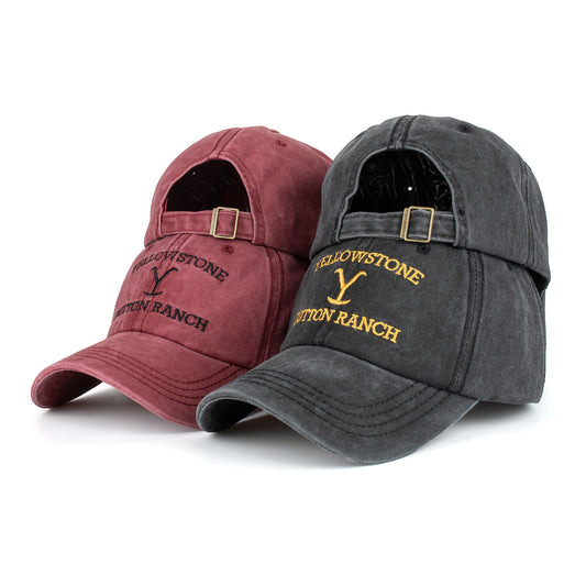 European And American Wash Embroidered Baseball Hat