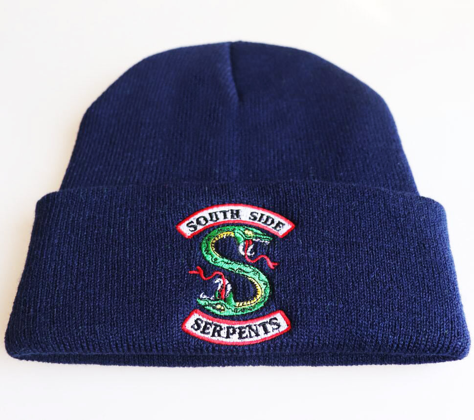 Embroidered knit hat