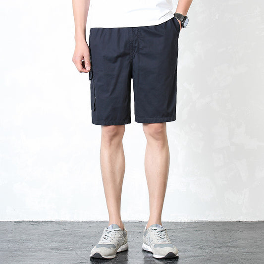 Multi Pocket Capris washed shorts