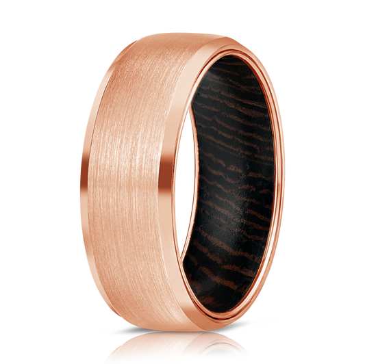 Men Tungsten Carbide Ring Rose Gold