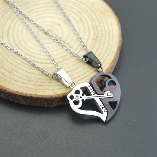 Love Key Combination Men And Women Couple Necklace