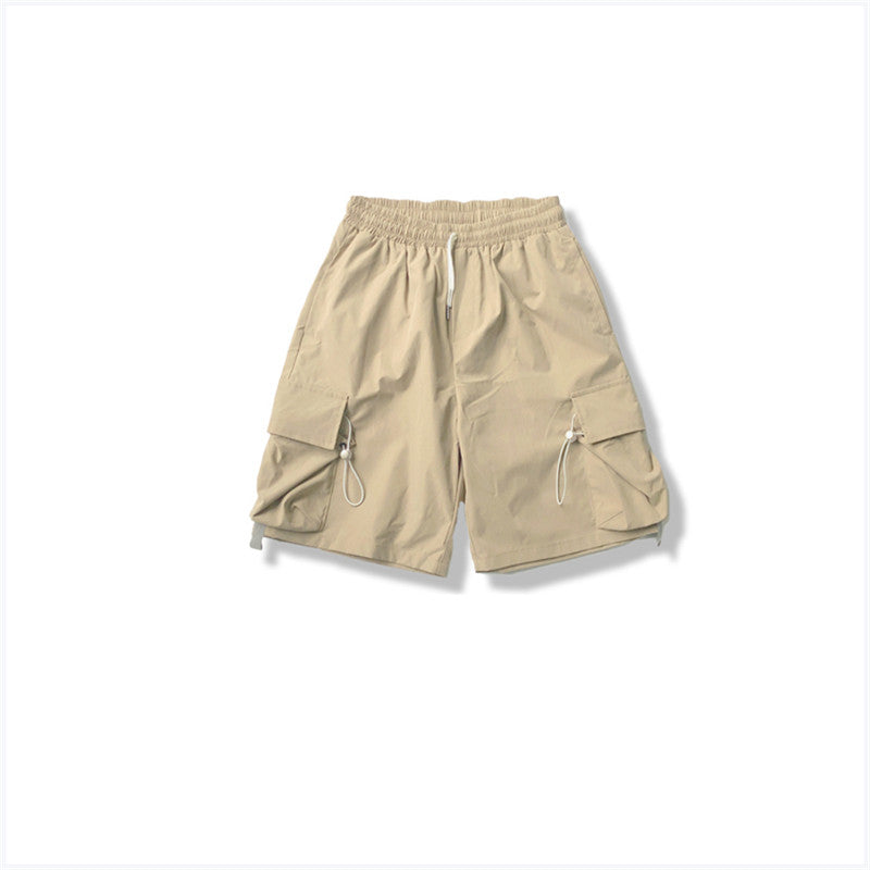 Solid Color Wild Big Pocket Cargo Shorts