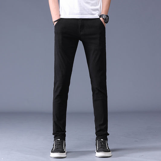 Summer Men's Pants Casual Pants Men's Black Slim Pants Men's Stretch