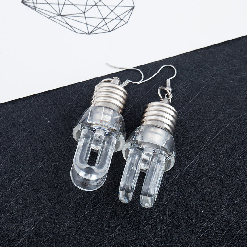Funny Nightclub Bengdi Colorful Luminous Bulb Earrings Earrings Women