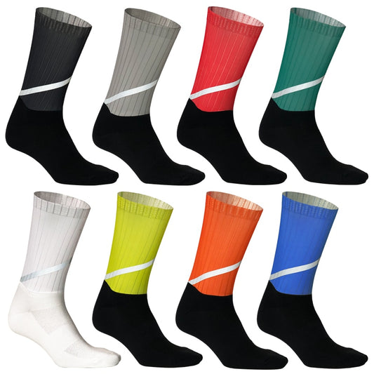 Sport profession Cycling Socks Men Anti Slip Seamless Aero Bike Wearproof Road Bicycle Socks Reflective Safety Sock