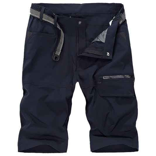 Multi-pocket five-minute shorts