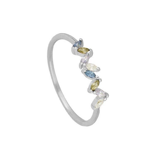 Zircon Flower Ring Women Fashion Ins Ring