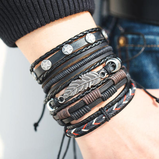 Multilayer Leather Bracelet For Men