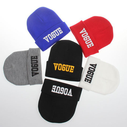 Fast selling /ebay VOGUE Beanie European and American popular Knitted Hat Wool cold hat hat man