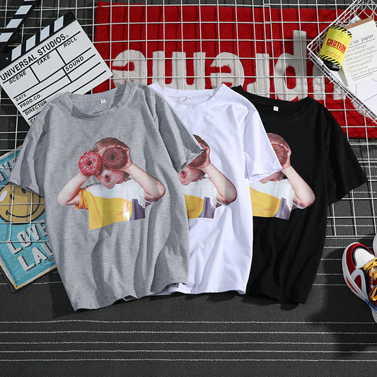 European and American avatar Korean women short sleeve t-shirt