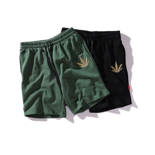 Golden Hemp Embroidered Shorts