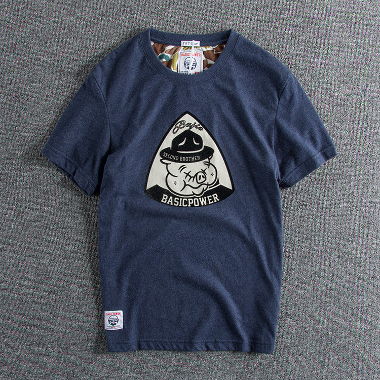 Pig Print Men's Casual T-Shirt