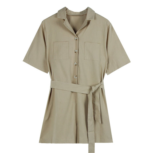 Design Sense Niche Khaki Pants Jumpsuit Women's Summer