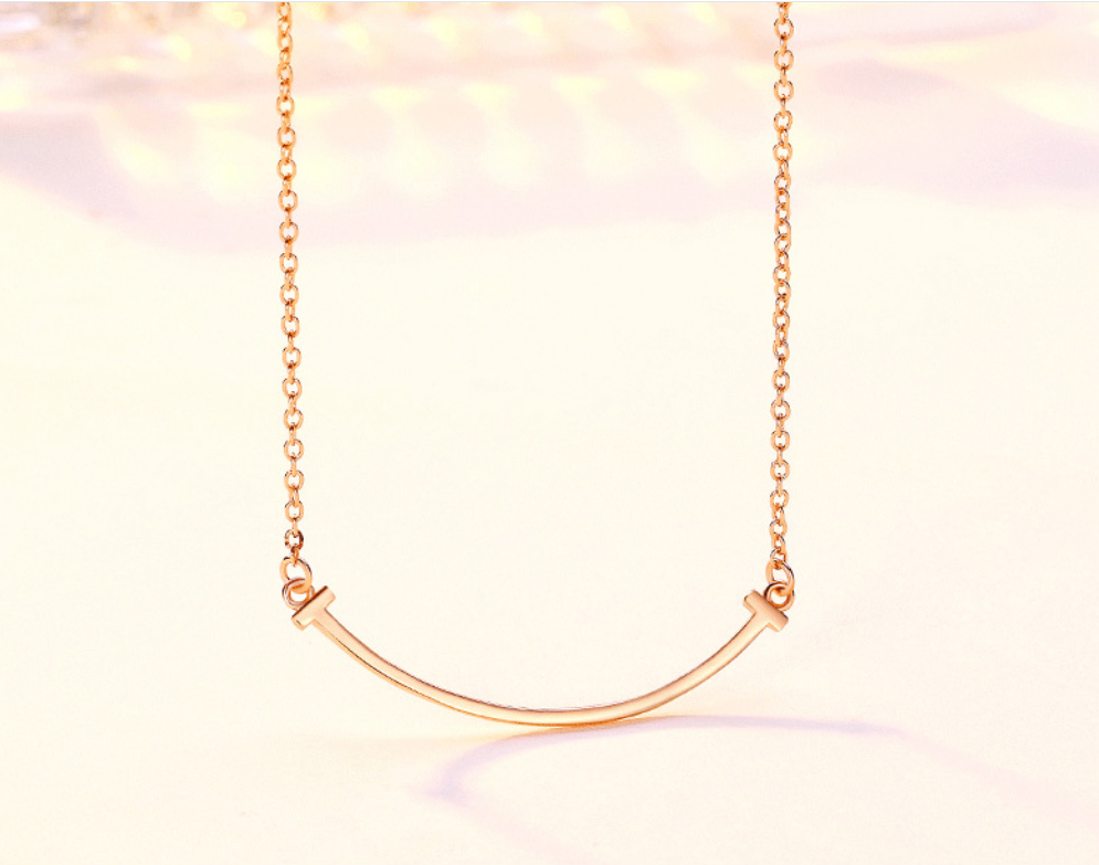 Sterling silver smiley face necklace women