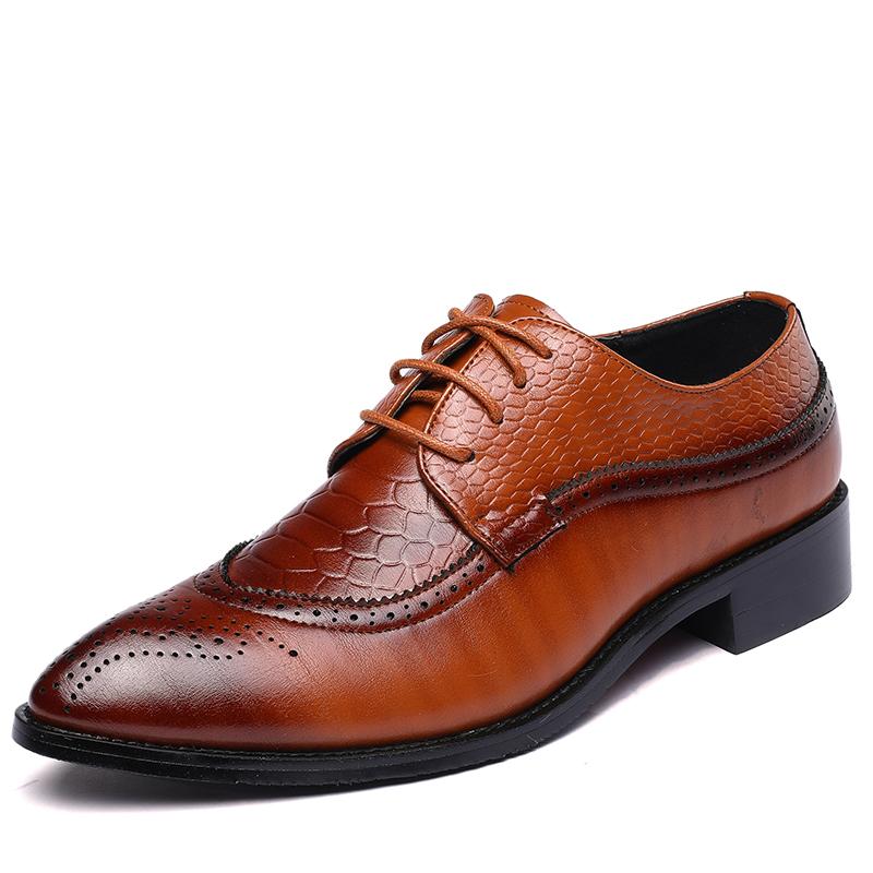 2021 new spring men flats lace up male business oxfords men leather shoes