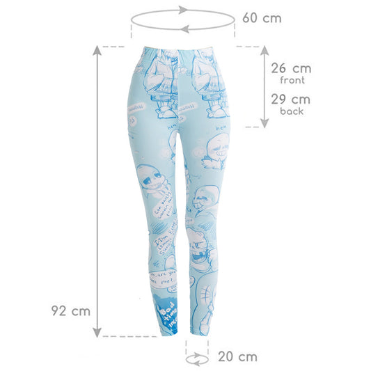 Print Thin Skinny Pencil Pants Elastic Lady Yoga Leggings