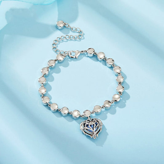 Crystal Ocean Heart Bracelet Women