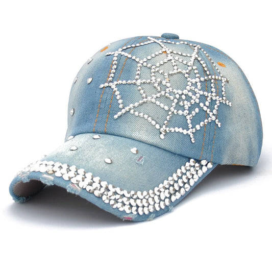 Spider Web Rhinestone Hot Rhinestone Fashion Cap