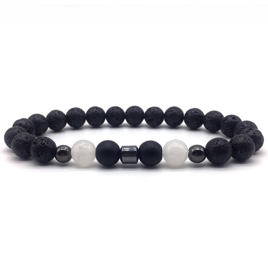 2022 classic strand bracelet men simple temperament lava stone matte beaded bracelet for men jewelry gift