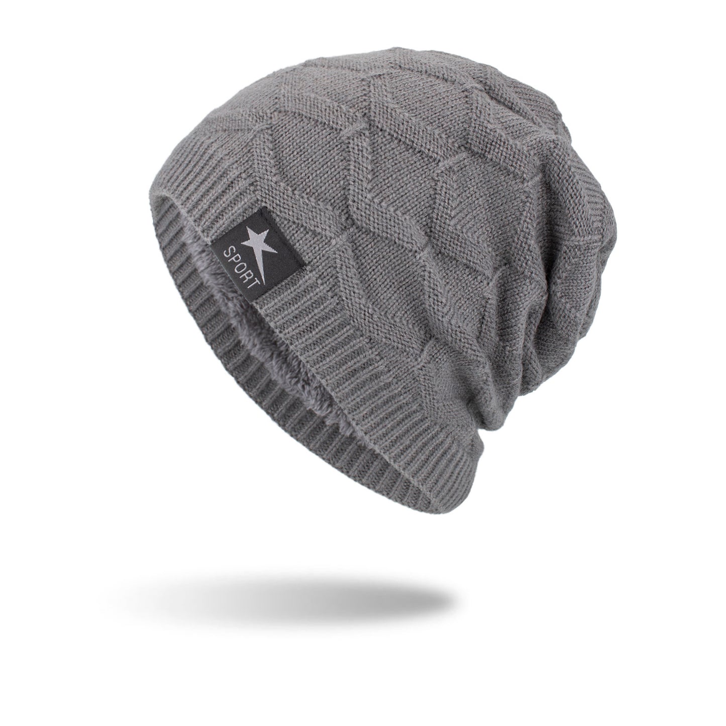 Men's Knitted Woolen Thick Warm Toe Cap Sports Cap