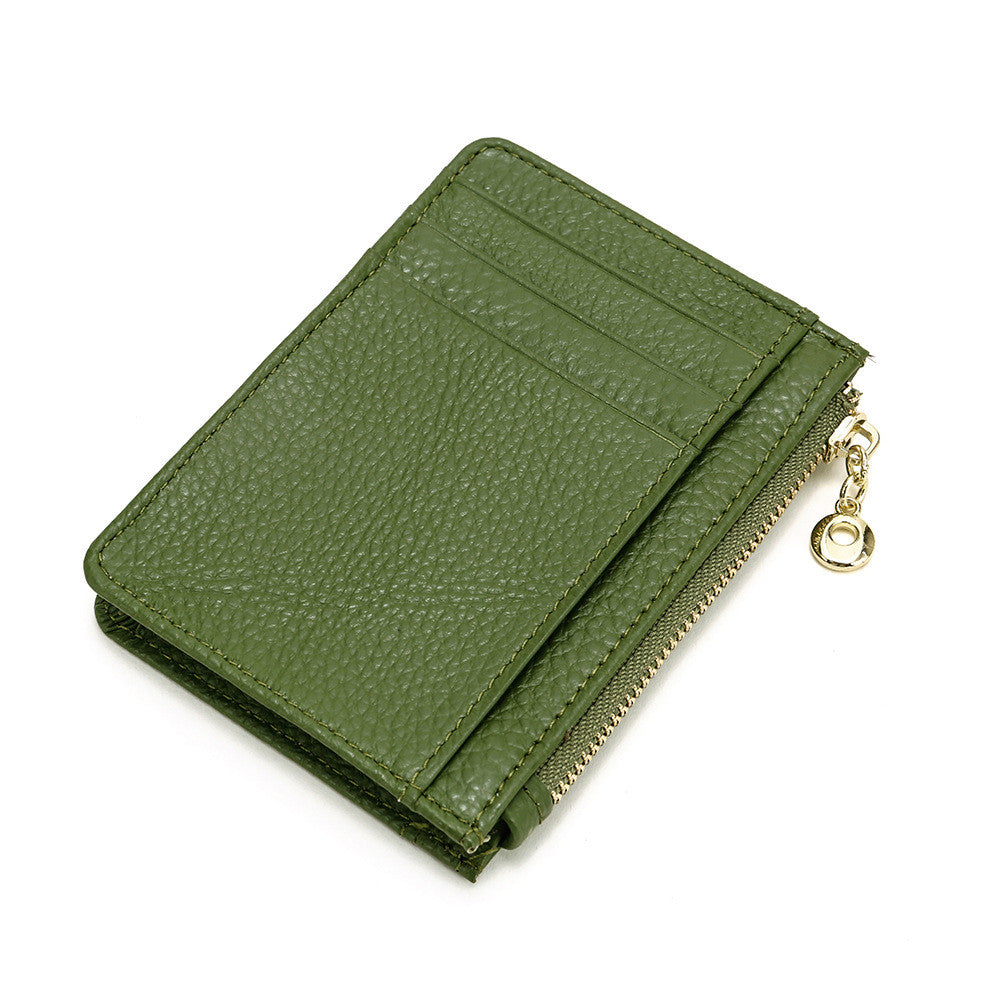 Leather Small Wallet Ladies Zipper Coin Purse