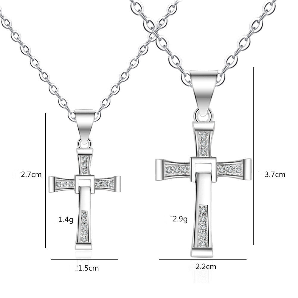 Cross Pendant Emmanuel Couple Necklace Women