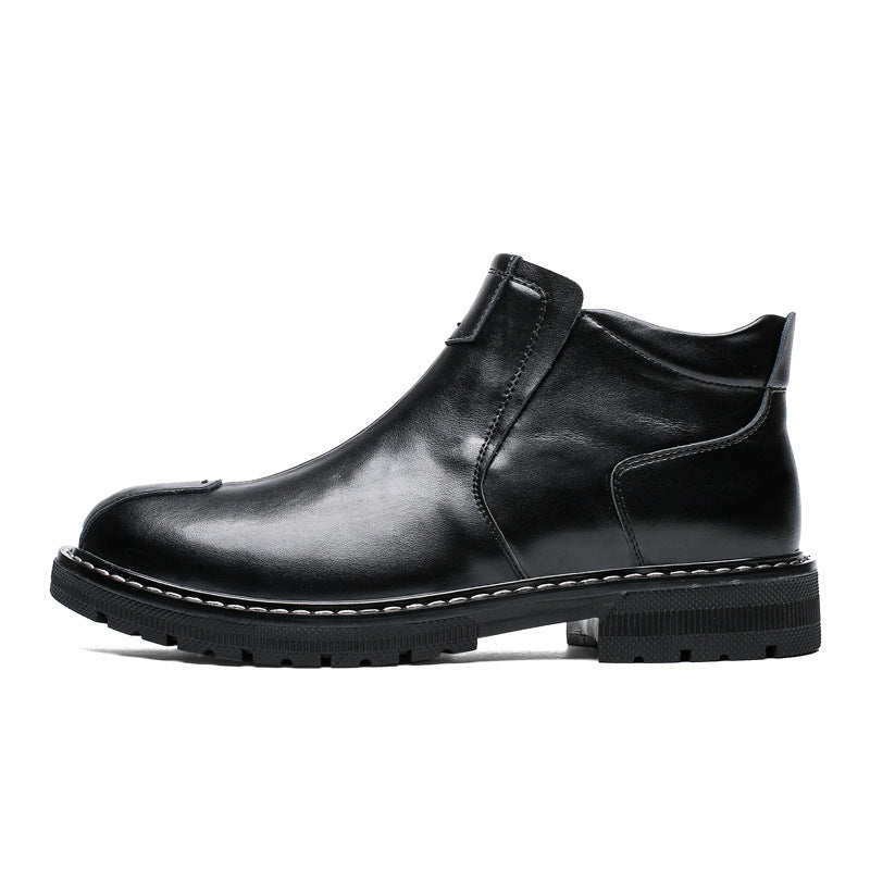 Casual Leather Shoes Martin Boots Men Plus Size