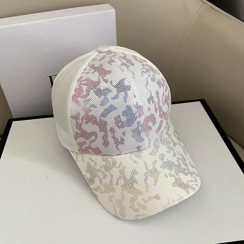 All-match Mesh Cap Breathable Shade Color Baseball Cap