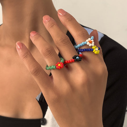 Simple Retro Beaded Ring Bracelet Women