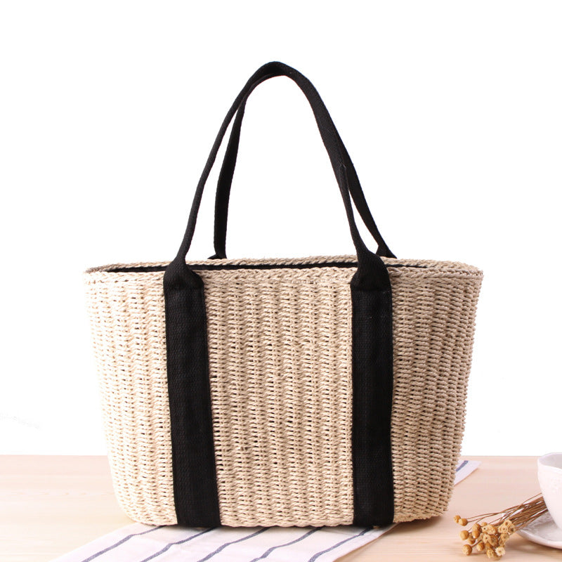 Straw bag large capacity women's bag