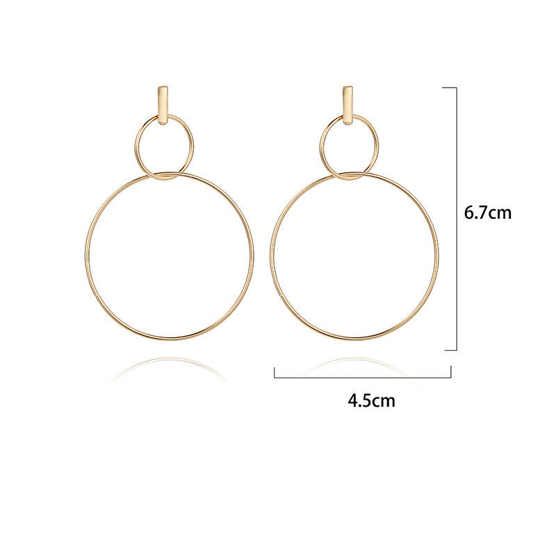 Long Size Circle Earrings and Earrings Pendant Women