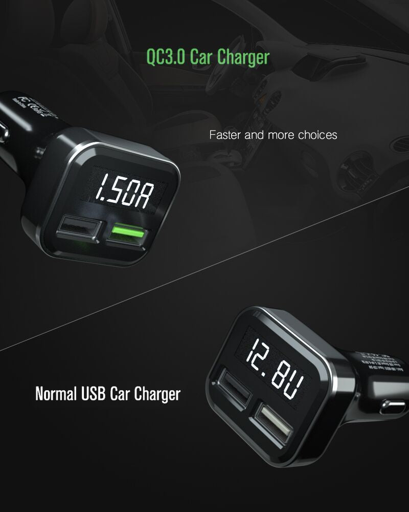 Car charger with display