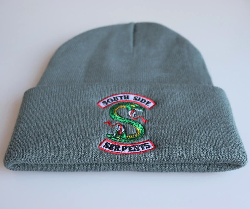Embroidered knit hat