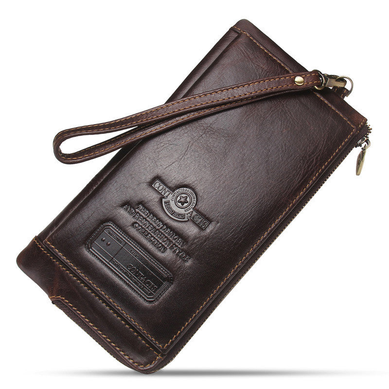 RFID anti-theft brushed leather ladies wallet