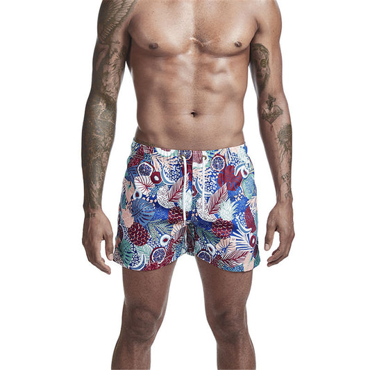 Men's Printed Three-Point Beach Shorts