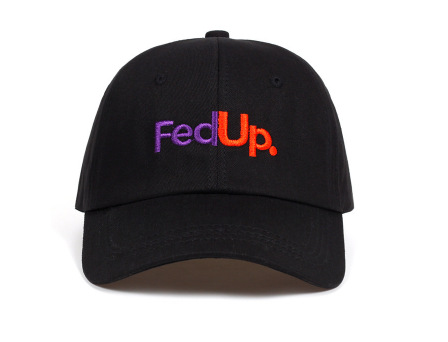 Embroidery Letter FedUP. Baseball Cap