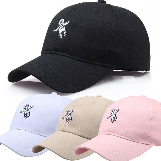 Solid color embroidery astronaut baseball cap