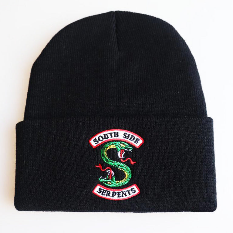 Embroidered knit hat