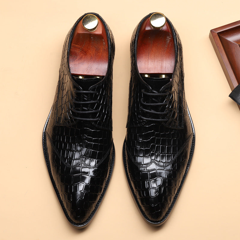 British plaid business dress shoes