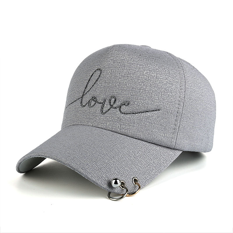 Ladies embroidered casual baseball cap