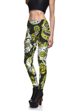 FASHIONABLE SKULL PRINT LEGGINGS