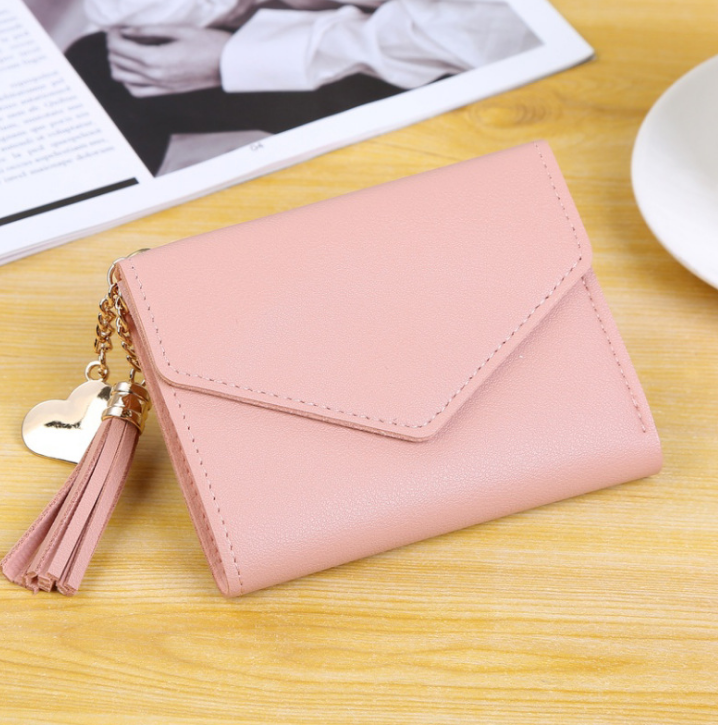 Tassel pendant love wallet