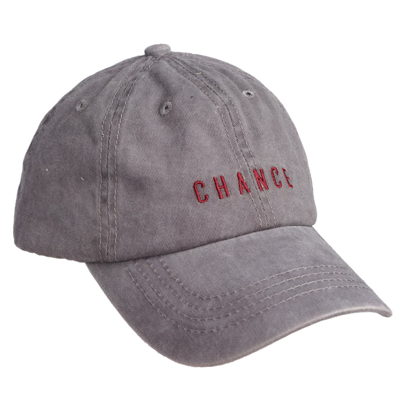 Alphabet embroidery soft top cap