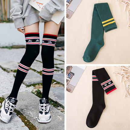 Stockings, socks, socks, socks, high socks, pure cotton, Korean version, wind, autumn and winter.