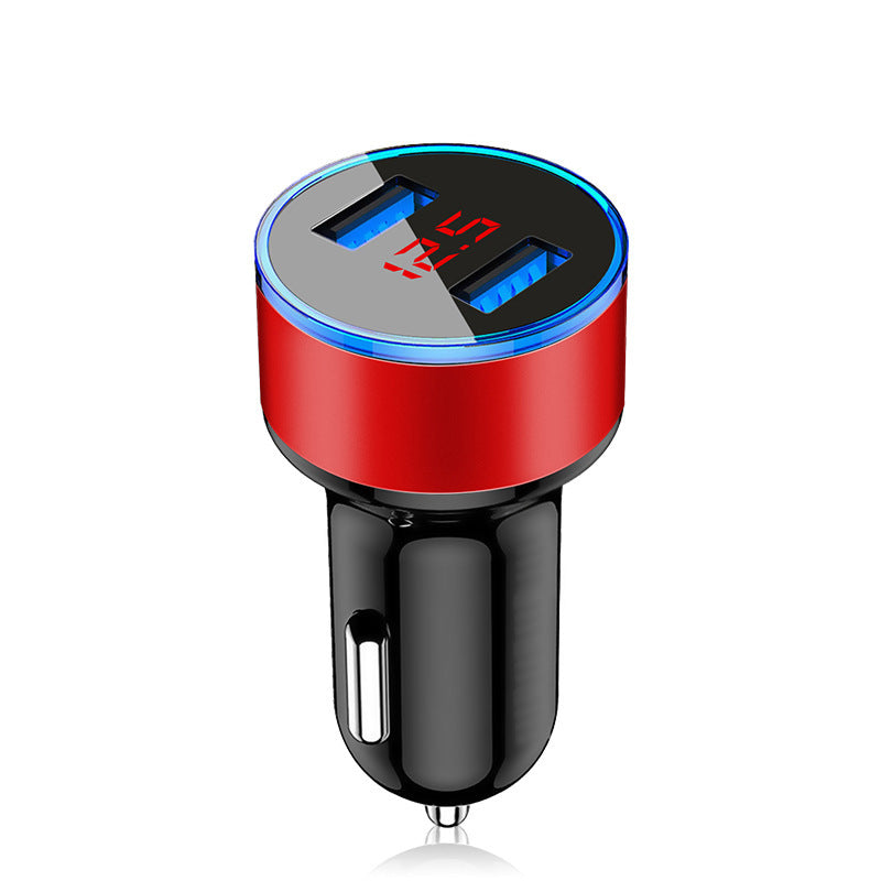 Aluminum Alloy Car Charger Digital Display Car Charger