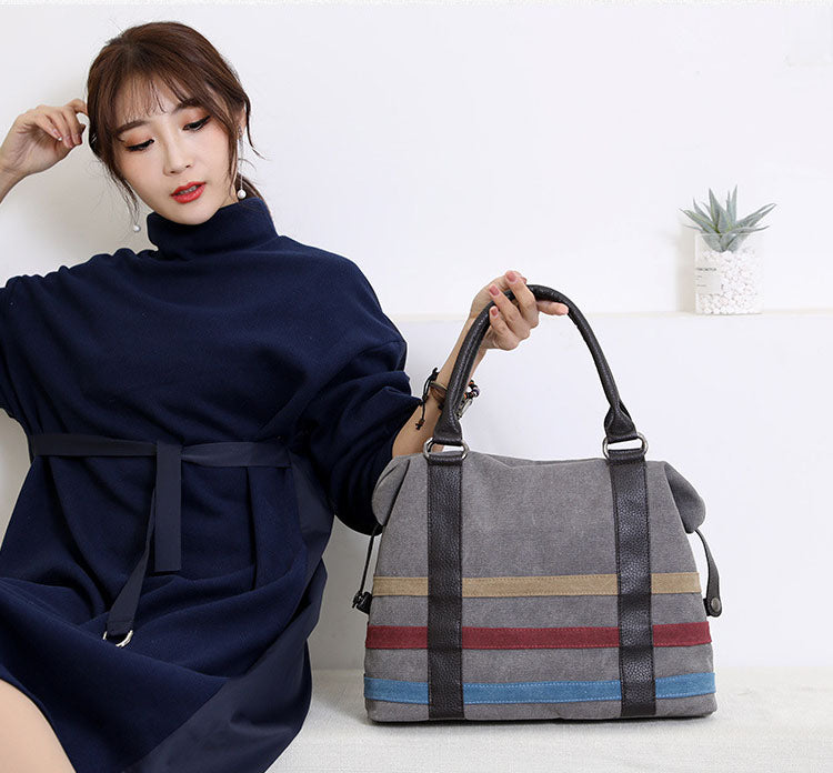 New Bags for women canvas bag casual luxury handbags women bags designer Boston Bags Ladies Weekend Handbags Large Shopping