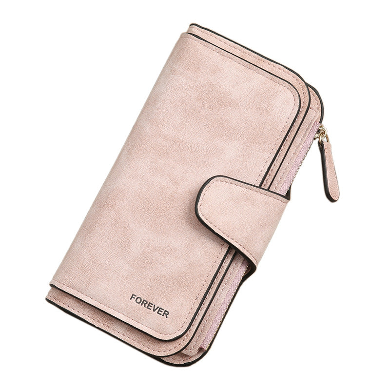 Matte PU leather multi-function wallet